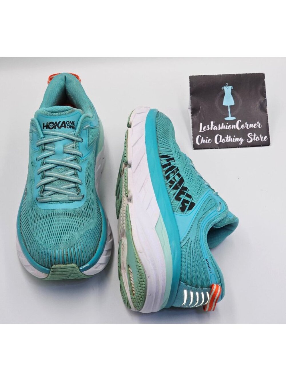 Hoka One One Bondi 7 Women's Green/White Mesh Athletic Running Shoes Sz 9.5 2654 - Picture 11 of 16